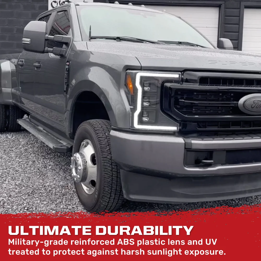 Ford 17-19 Super Duty LED Projector Headlights OLED DRL & Scanning Switchback LED Turn Signals - Multiple Styles - Image 12