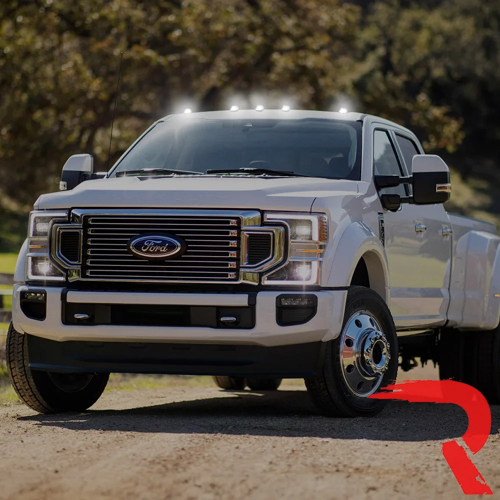 Ford Super Duty 17-25 5-Piece Cab Roof Light Set 2-Way Front & Rear Facing Ultra High-Power LEDs Multiple Lens & Colors - (ATTN: For models that DID NOT come with factory cab roof lights) - Image 10
