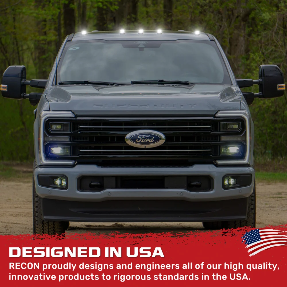 Ford Super Duty 23-25 5-PC Cab Roof Lights 2-Way Front & Rear Facing Ultra High-Power LED (Replaces Factory/OEM Cab Lights Only) - Multiple Options - Image 11