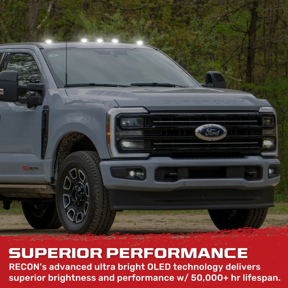 Ford Super Duty 23-25 5-PC Cab Roof Lights 2-Way Front & Rear Facing Ultra High-Power LED (Replaces Factory/OEM Cab Lights Only) - Multiple Options - Image 18