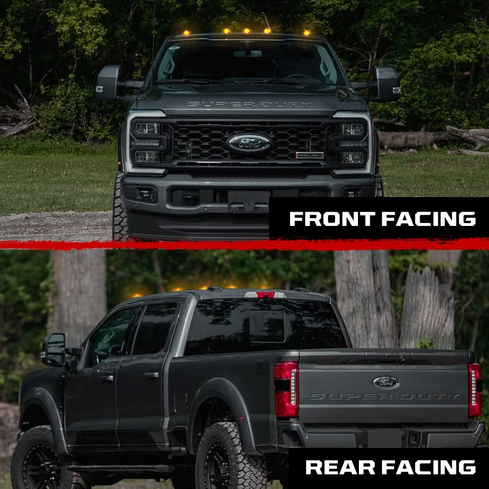 Ford Super Duty 23-25 5-PC Cab Roof Lights 2-Way Front & Rear Facing Ultra High-Power LED (Replaces Factory/OEM Cab Lights Only) - Multiple Options - Image 27
