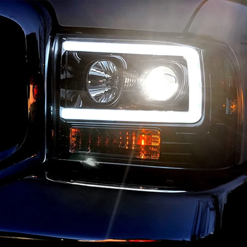 Ford Super Duty 99-04 Projector Headlights OLED Halos DRL - Multiple Styles - Image 2