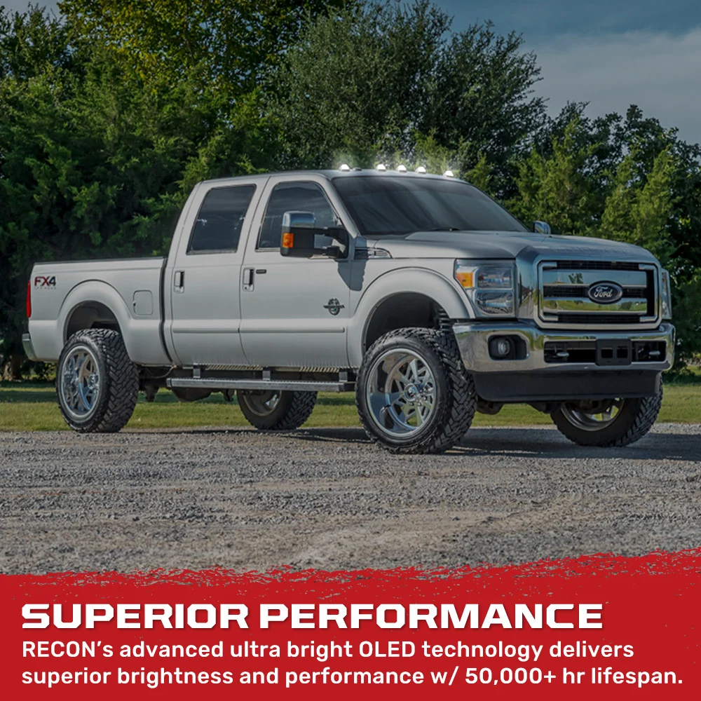 Ford Super Duty 99-16 5-Piece Cab Light Kit Strobe LED in White & Amber - Multiple Lens - Image 31
