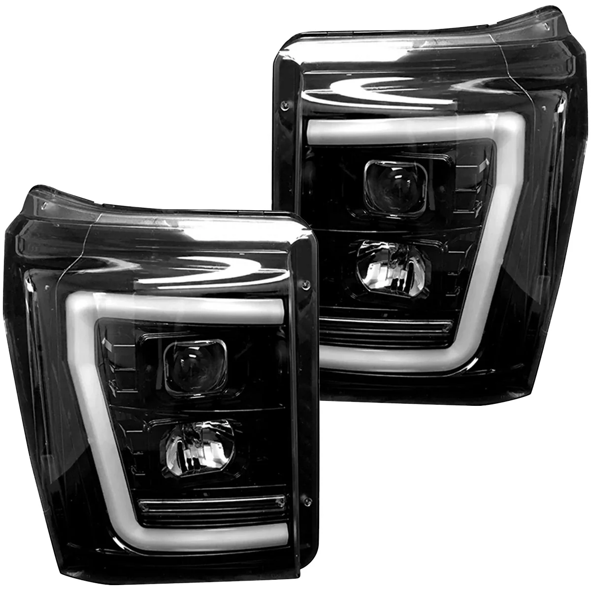 Ford Super Duty 11-16 Projector Headlights OLED Halos, DRL - Multiple Styles - Image 17