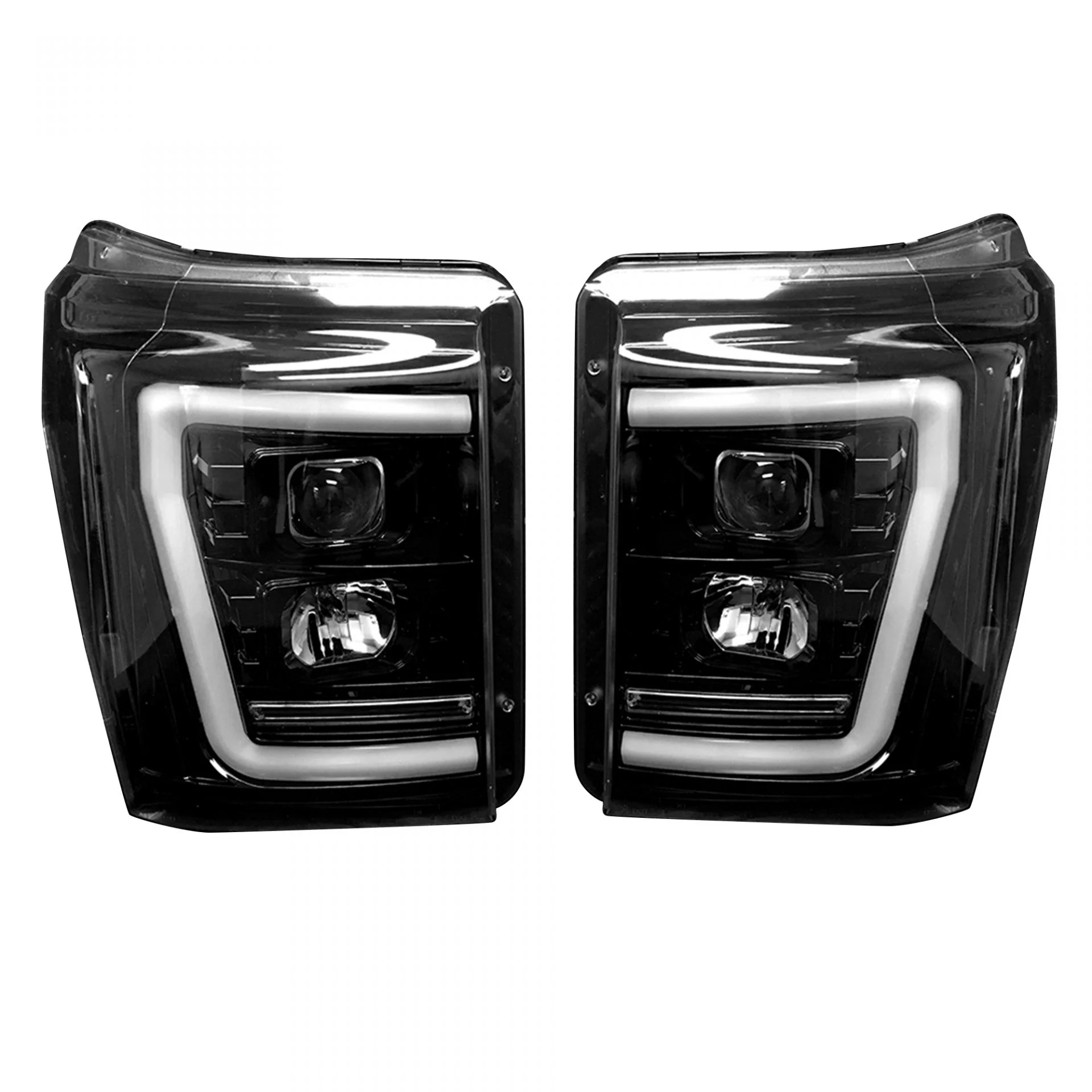 Ford Super Duty 11-16 Projector Headlights OLED Halos, DRL - Multiple Styles - Image 3