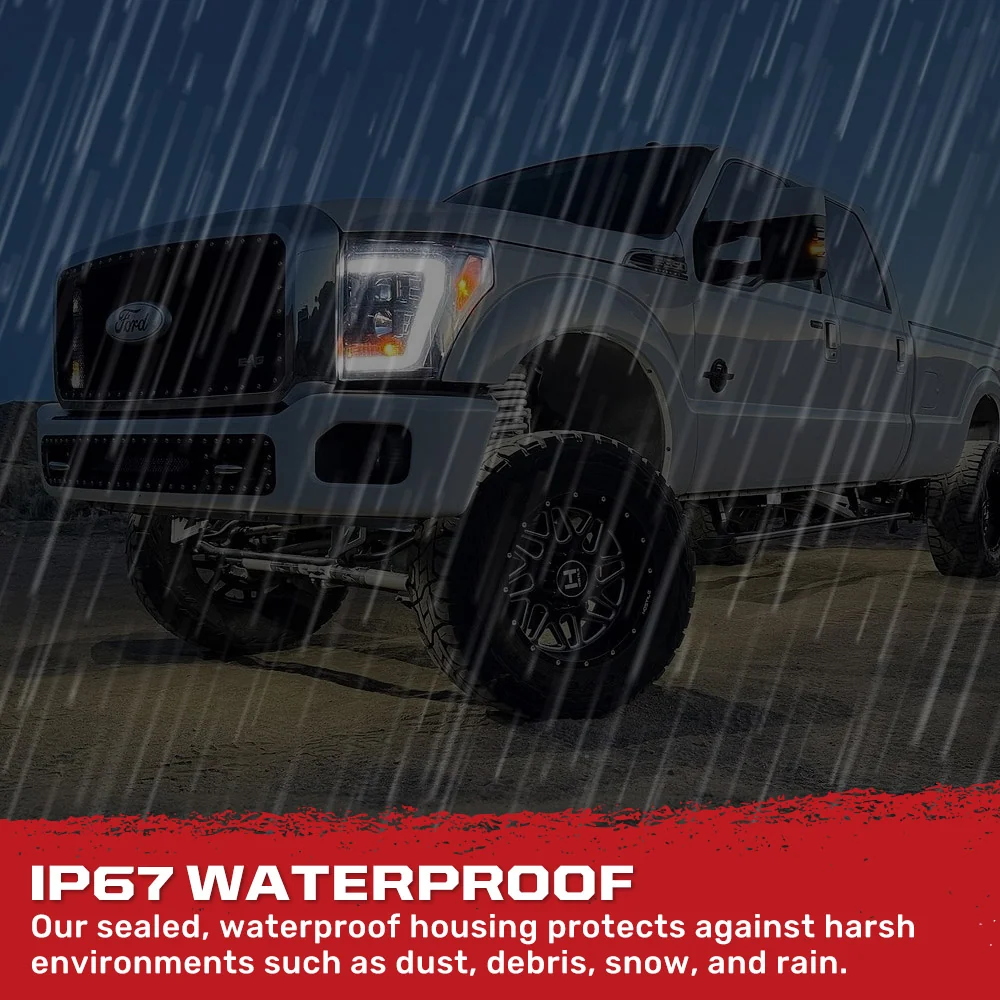 Ford Super Duty 11-16 Projector Headlights OLED Halos, DRL - Multiple Styles - Image 34