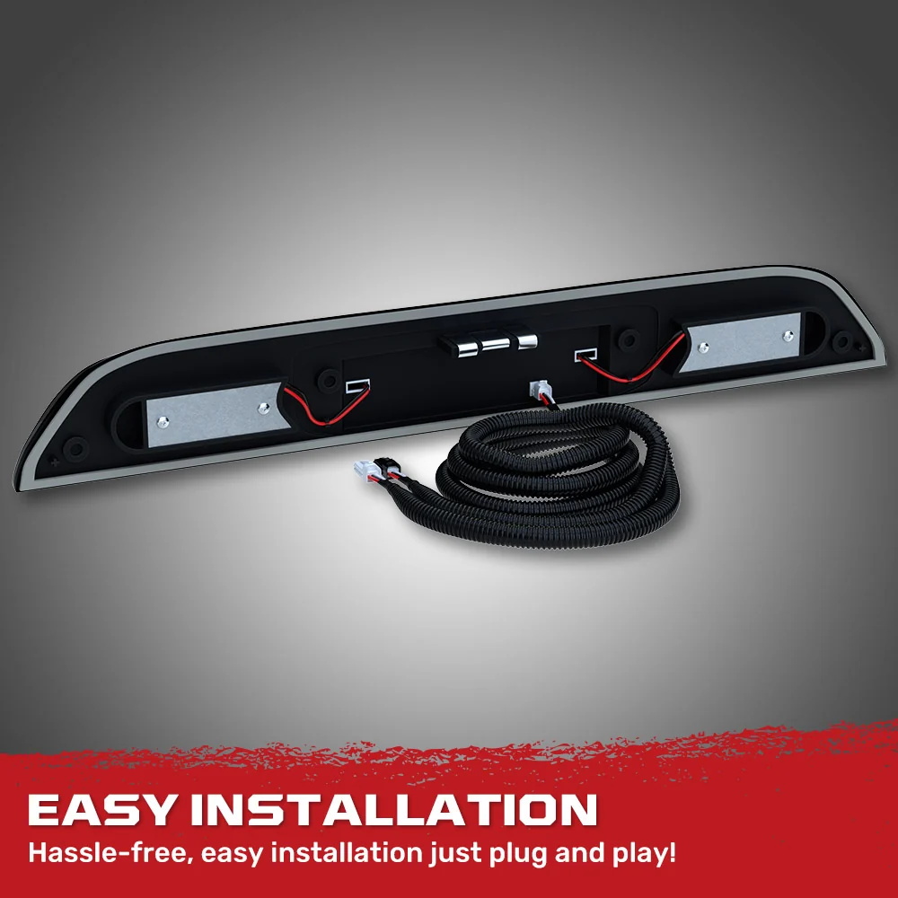 Ford Super Duty 17-25 Ultra High Power Red LED 3rd Brake Light Kit w/ CREE XML White LED Cargo Lights (ATTN: DOES NOT FIT Models with Cargo Bed Camera in OEM 3rd Brake Light) - Smoked Lens - Image 9