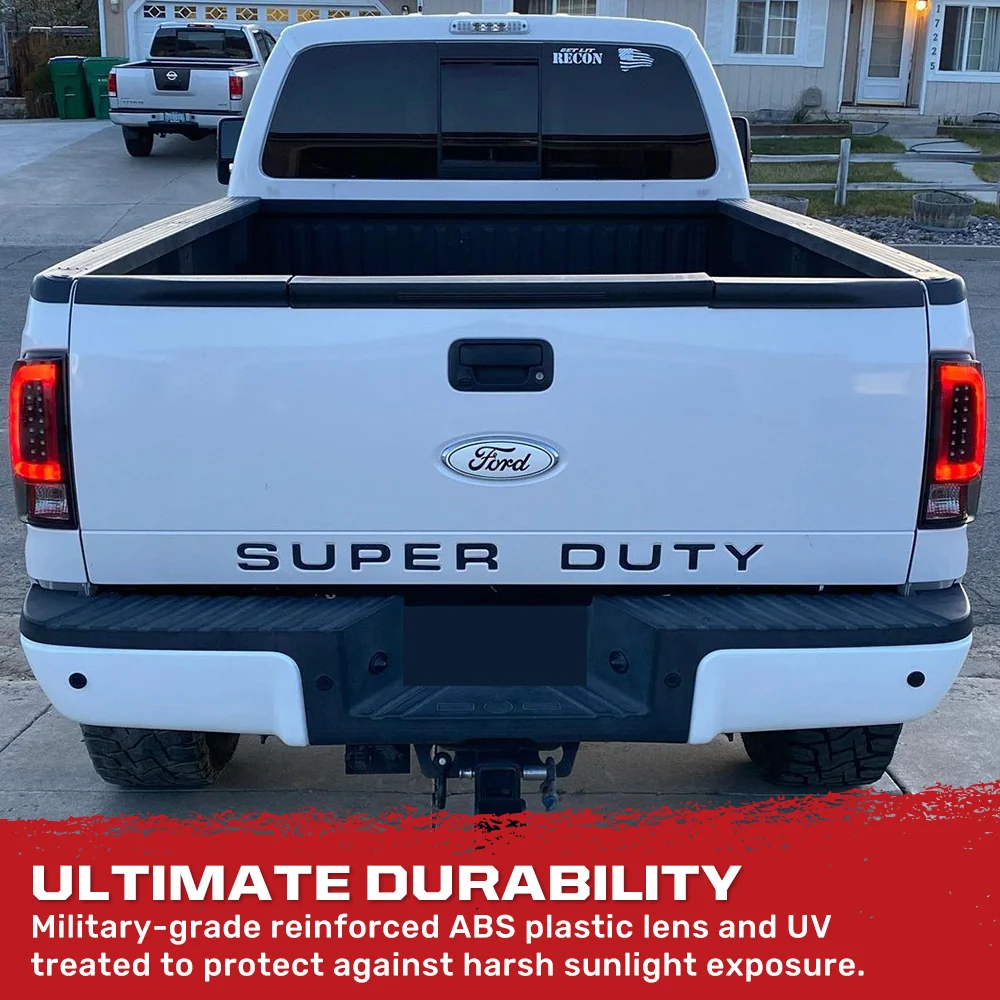 Ford Super Duty F250HD/F-250/F-350/F-450/F-550 08-16 Tail Lights Scanning OLED in Smoked - Image 5