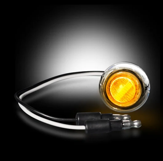 Front Lower Air Dam Light Kit w/ Clear Lens & Chrome Bezel LED Amber - Image 2