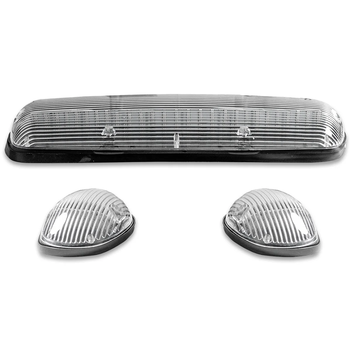 GMC & Chevy 02-07 3-Piece Cab Roof Light Kit Strobe LED White & Amber - Multiple Lens - Image 21