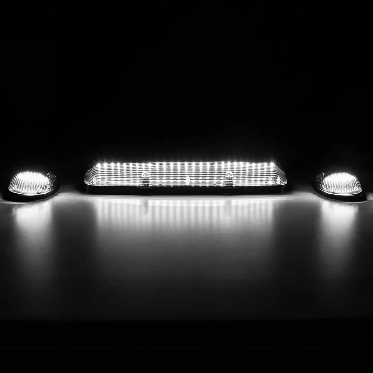 GMC & Chevy 02-07 3-Piece Cab Roof Light Kit Strobe LED White & Amber - Multiple Lens - Image 22