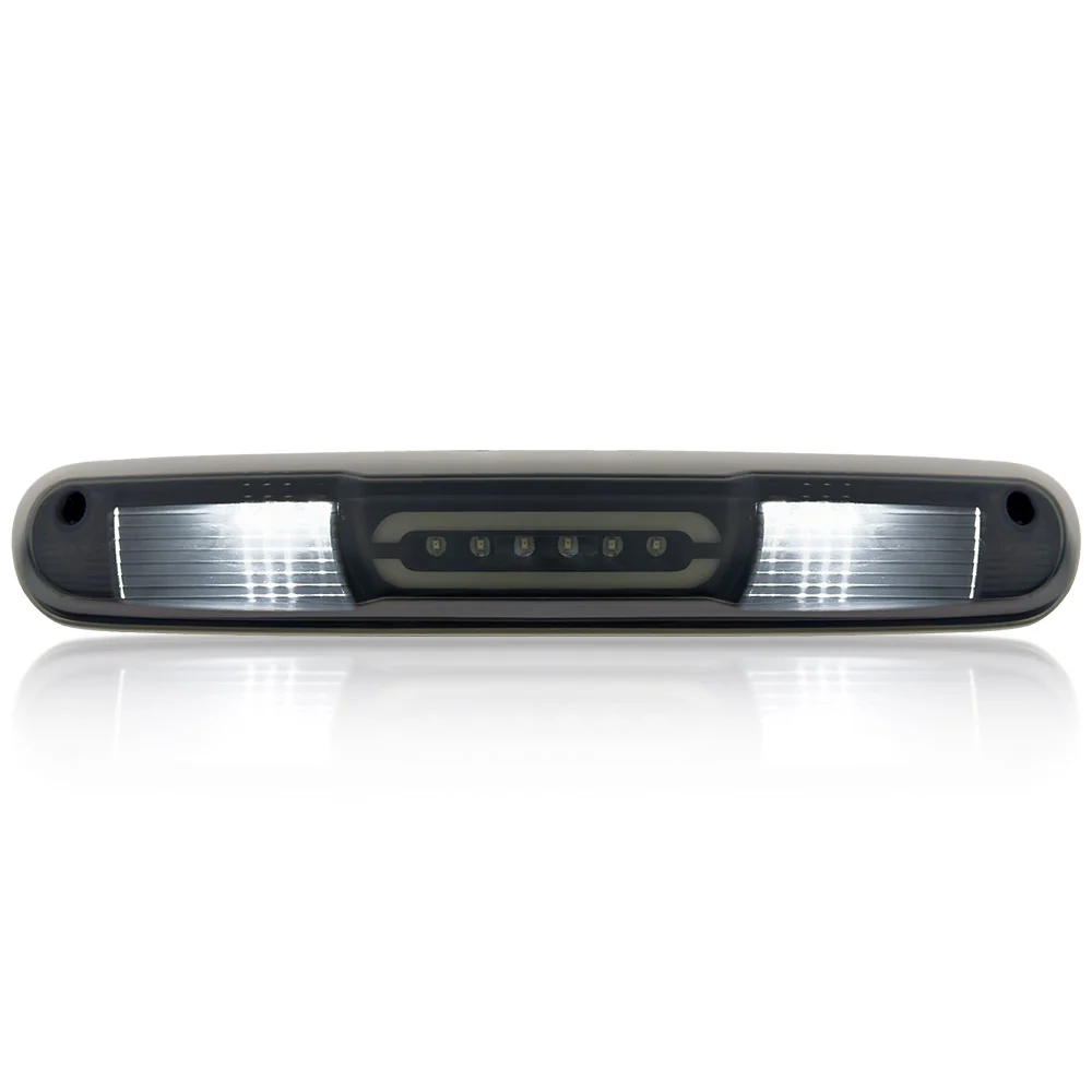 GMC Sierra & Chevy Silverado 07-13 3rd Brake Light Kit Ultra High Power Scanning Red LED with White XML Cargo Lights Smoked Lens - Image 5