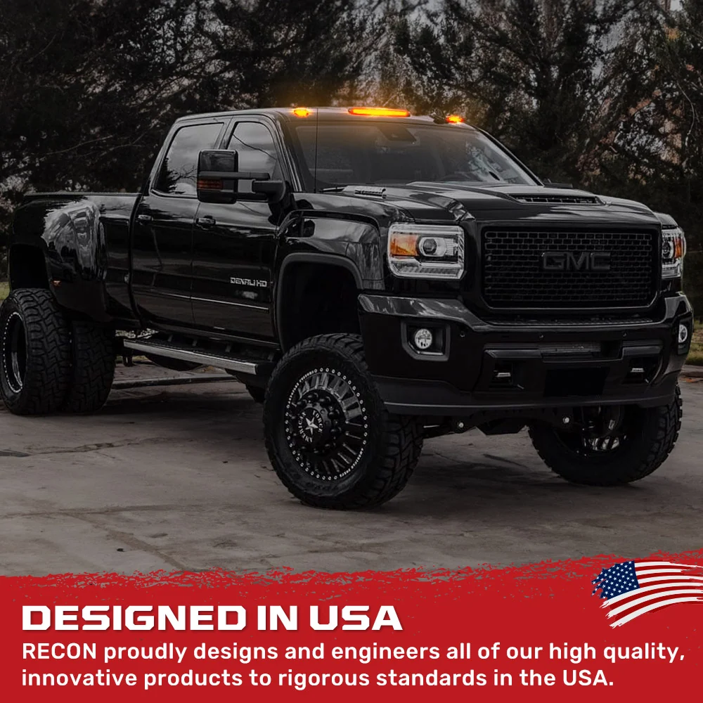 GMC & Chevy 15-19 Heavy-Duty 3 Piece Cab Roof Light Kit 2-Way Front & Rear Facing Ultra High-Power LEDs - Multiple Lens & Colors - Image 61