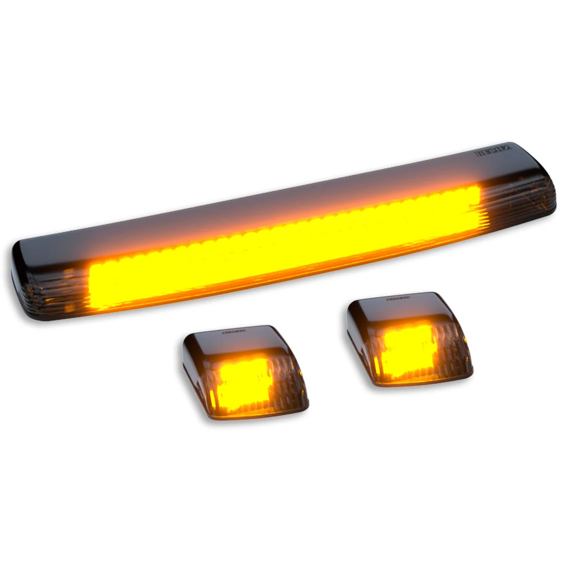GMC & Chevy 15-19 3-Piece Cab Roof Light Kit Strobe LED White & Amber - Multiple Lens - Image 12