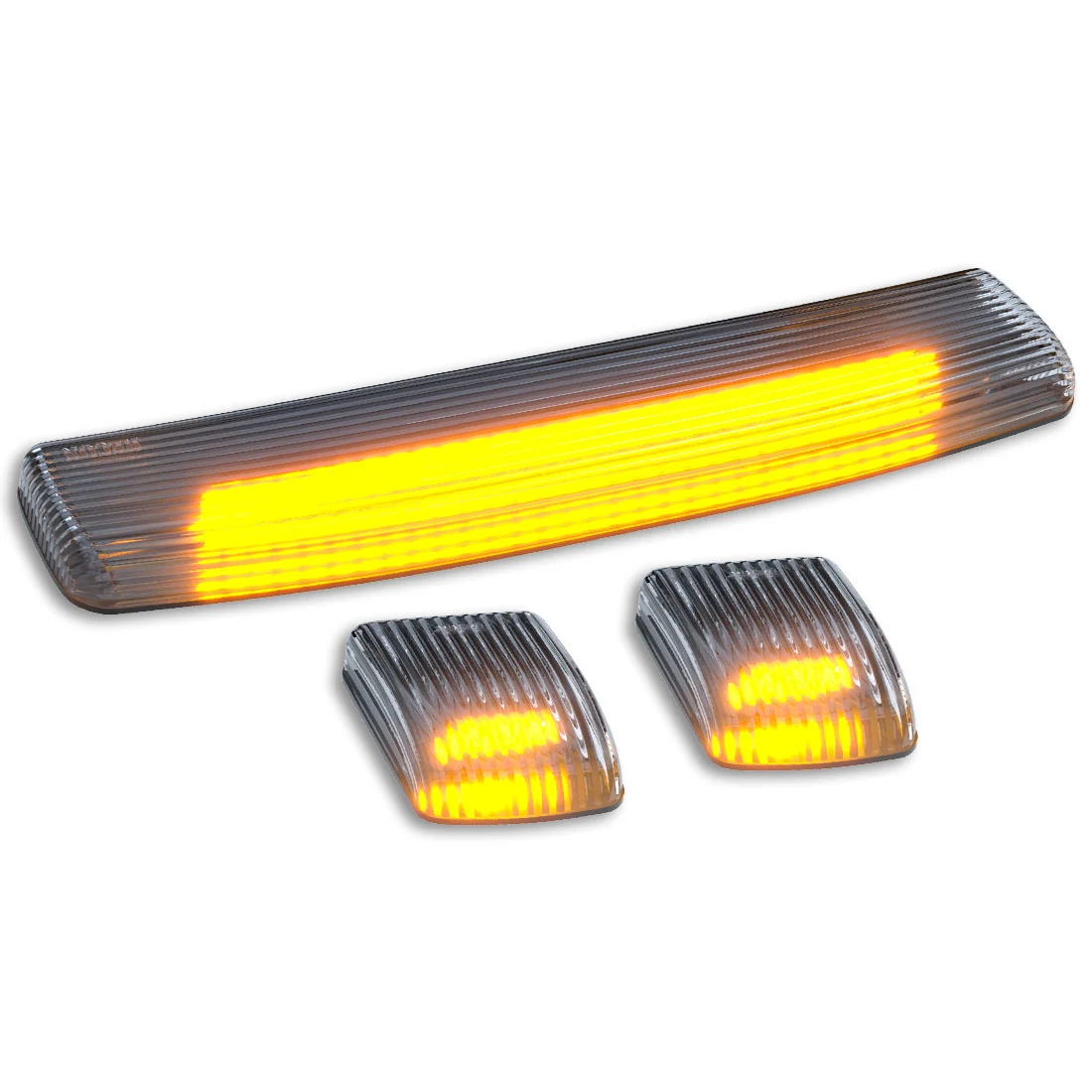 GMC & Chevy 15-19 3-Piece Cab Roof Light Kit Strobe LED White & Amber - Multiple Lens - Image 25