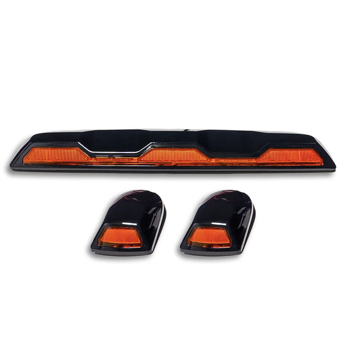 GMC & Chevy 20-24 (4th GEN Body Style) Heavy-Duty (3-Piece Set) Amber Cab Roof Light Lens with Amber LED’s - (Attn: This cab light kit replaces OEM factory installed cab roof lights) - Image 15