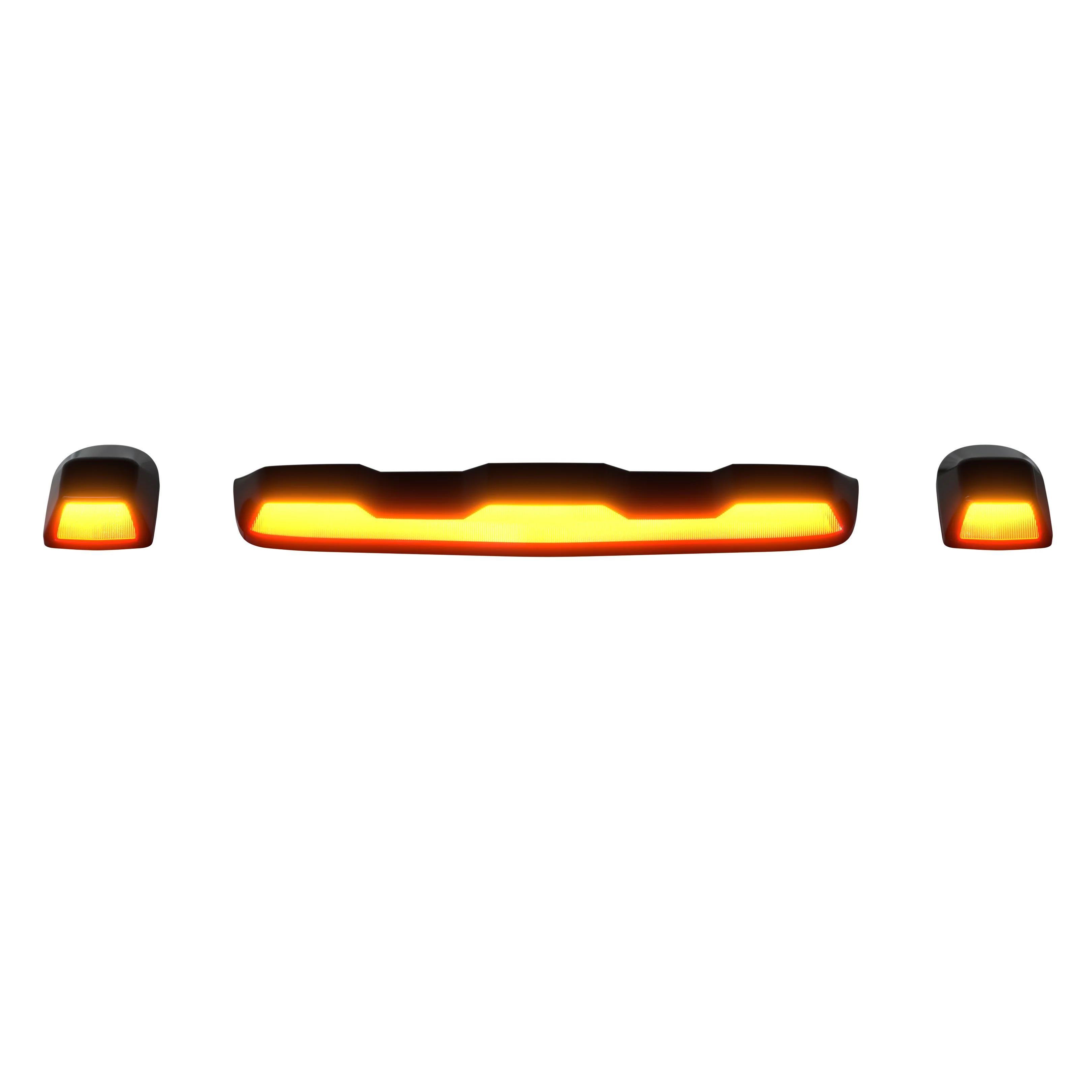 GMC & Chevy 20-25 (4th GEN Body Style) Heavy-Duty (3-Piece Set) Smoked Cab Roof Light Lens with Amber LED’s - (Attn: This cab light kit replaces OEM factory installed cab roof lights) - Image 16