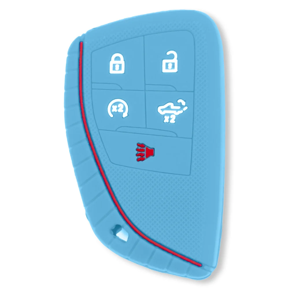 GMC & Chevy 22-25 Sierra & Silverado 1-Piece 100% Silicone Rubber Key Fob Cover - Multiple Colors - Image 33
