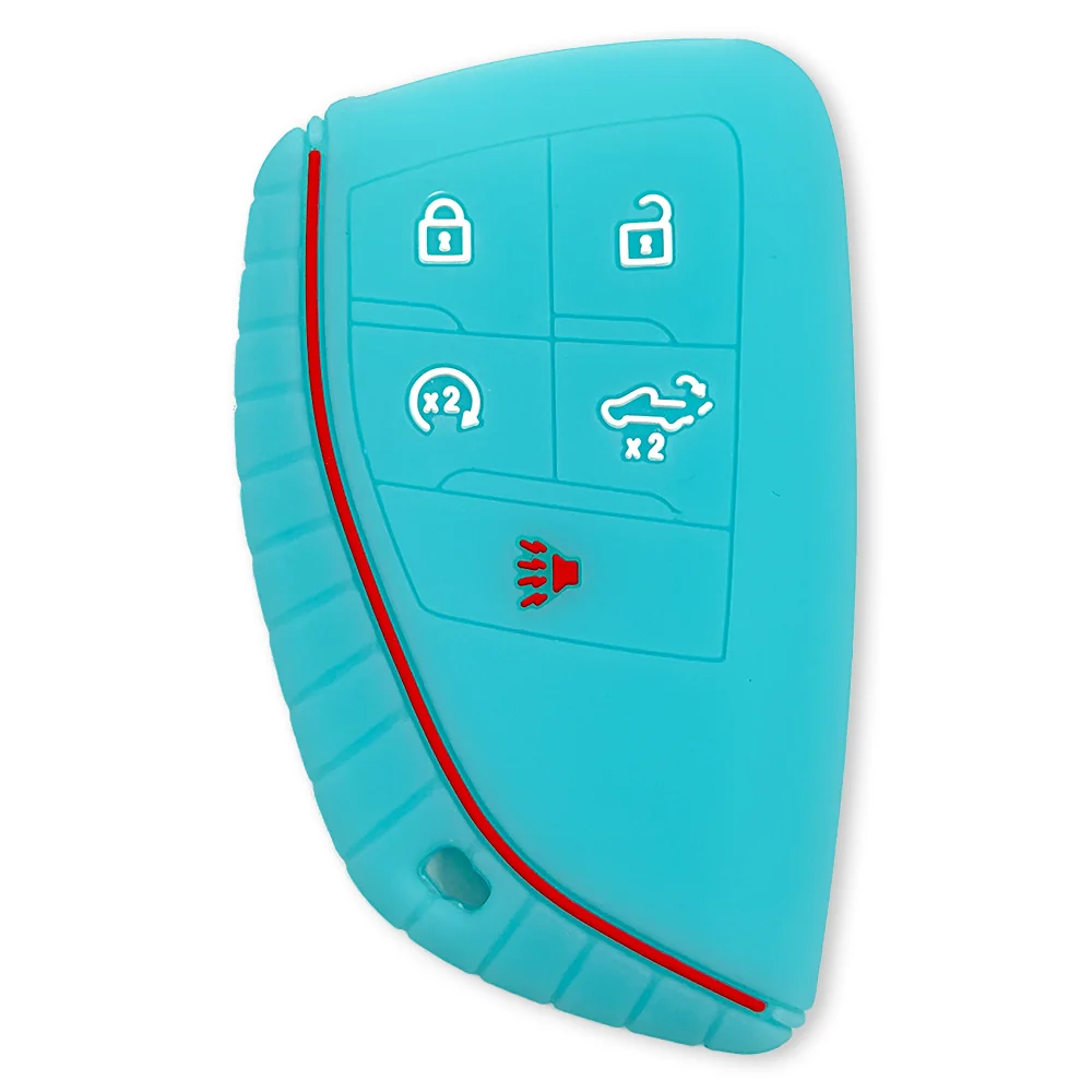 GMC & Chevy 22-25 Sierra & Silverado 1-Piece 100% Silicone Rubber Key Fob Cover - Multiple Colors - Image 71