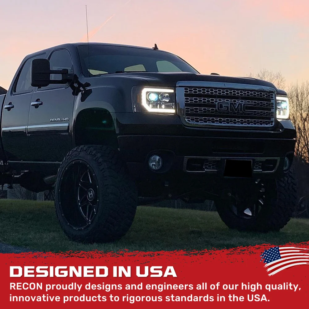 GMC Sierra 07-13 Projector Headlights OLED Halos & DRL - Multiple Styles - Image 10