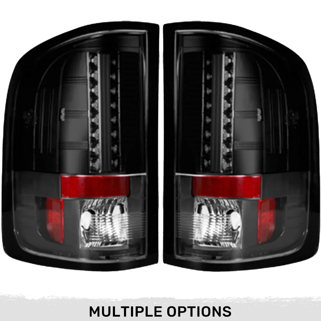 GMC Sierra (1500, 2500, 3500) Single-Wheel 07-13 Ultra Bright LED Tail Lights - Multiple Lens