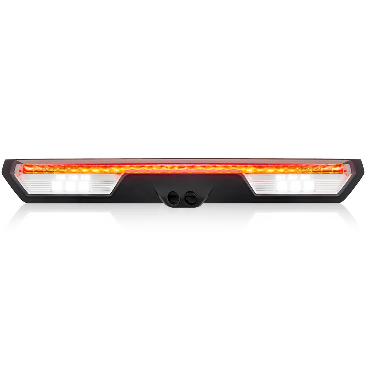 GMC Sierra 1500 19-25 & Chevy Silverado 1500 19-25 (4th GEN) - ULTRA HIGH POWER Red LED 3rd Brake Light w/ ULTRA HIGH POWER CREE XML White LED Cargo Lights (Replaces LED 3rd Brake Light with 2 Cargo Bed Cameras - Clear Lens - Image 2