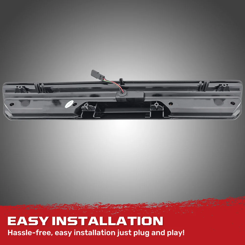 GMC Sierra & Chevy Silverado 20-25 2500 & 3500 (Fits Both Single Wheel & Dually 4th GEN) - ULTRA HIGH POWER Red LED 3rd Brake Light w/ CREE XML White LED Cargo Lights (Replaces LED 3rd Brake Light with 2 Cargo Bed Cameras - Smoked Lens - Image 10