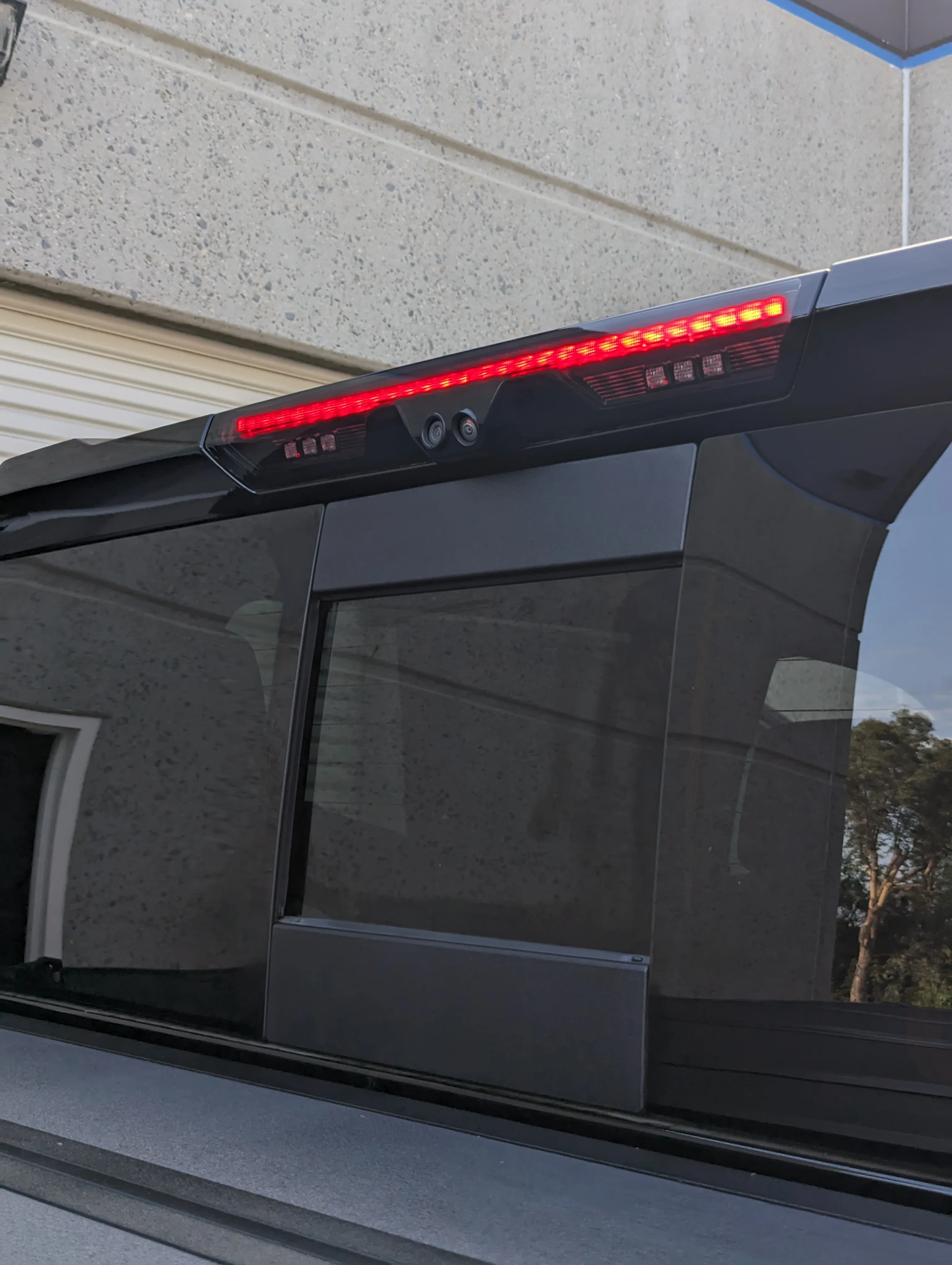 GMC Sierra & Chevy Silverado 20-25 2500 & 3500 (Fits Both Single Wheel & Dually 4th GEN) - ULTRA HIGH POWER Red LED 3rd Brake Light w/ CREE XML White LED Cargo Lights (Replaces LED 3rd Brake Light with 2 Cargo Bed Cameras - Smoked Lens - Image 15