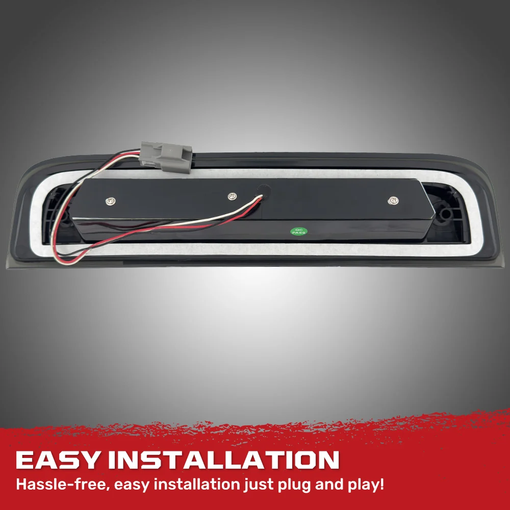 GMC Sierra & Chevy Silverado 3rd GEN 1500 14-18 Red LED 3rd Brake Light Kit with White LED Cargo Lights with Smoked Lens - Image 10