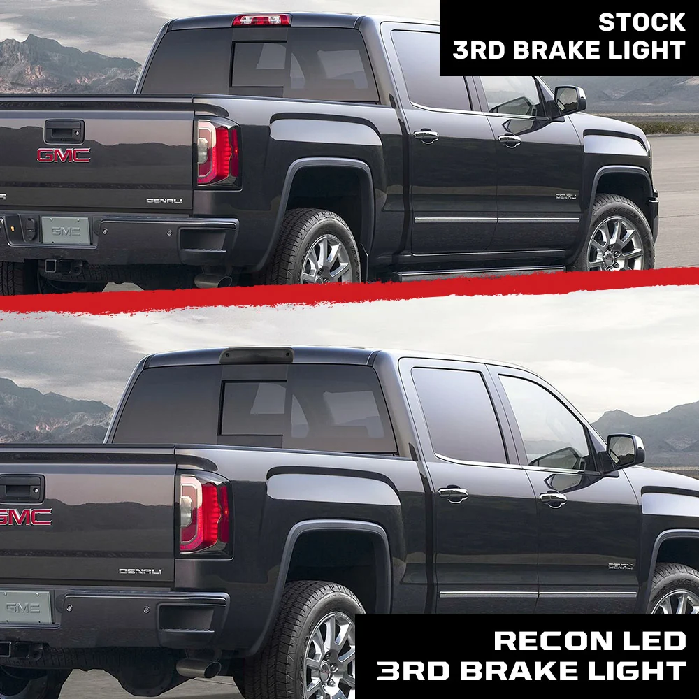 GMC Sierra & Chevy Silverado 3rd GEN 1500 14-18 Ultra High Power SCANNING Red LED 3rd Brake Light w/ High Power CREE XML White LED Cargo Lights - Smoked Lens - Image 9