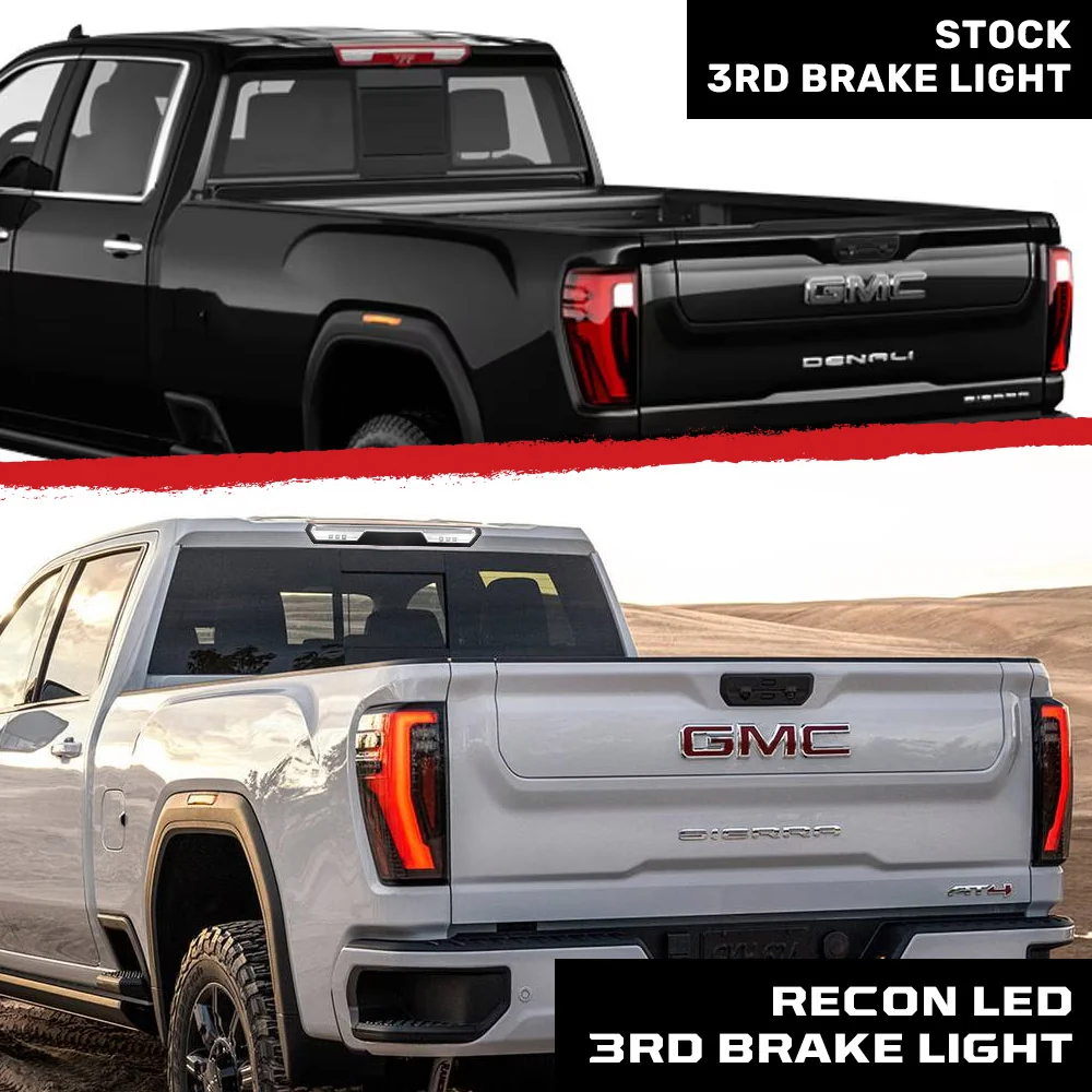GMC Sierra & Chevy Silverado 2500 & 3500 (4th GEN) 20-25 LED 3rd Brake Light Kit with Clear Lens - Image 9