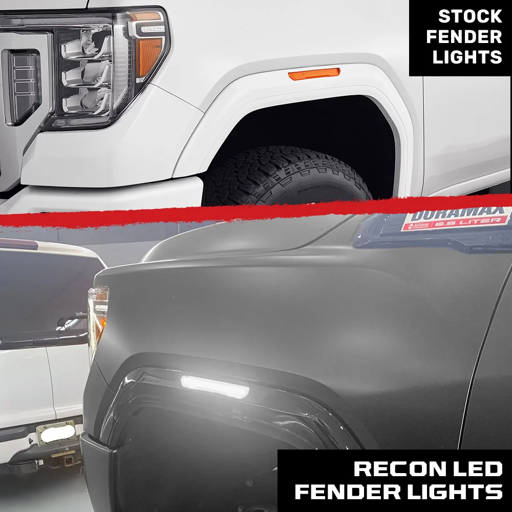 GMC 20-25 Sierra HD 2500/3500 (4th Gen) Fender Lenses (4-Piece Set) Ultra Bright LED Lights - Multiple Options - Image 10