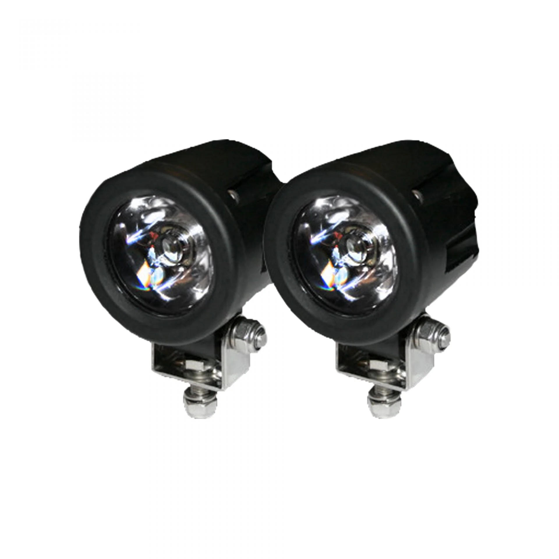 High-Power 3000 Lumen Driving Light Kit 6000K LEDs Chrome Circle Housing Clear
