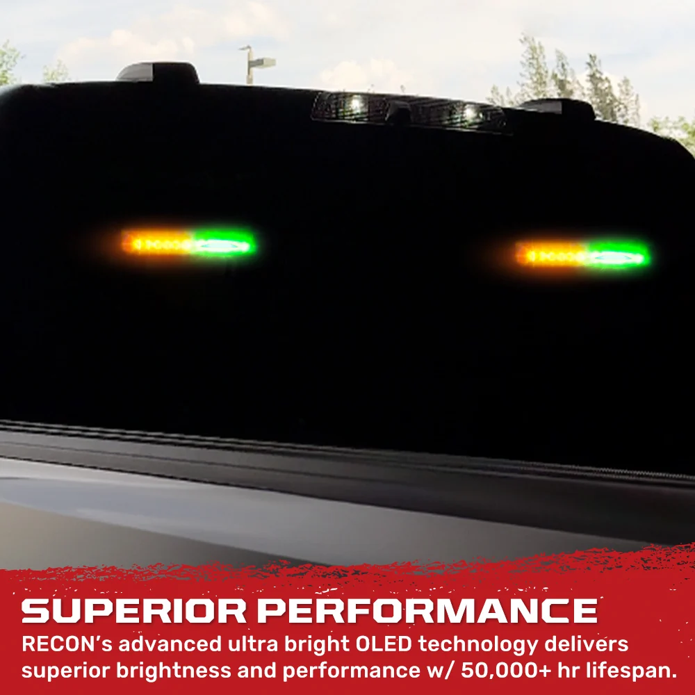 Interior Rear Window 2-PC LED Strobe/Flashing Light Bars - Suction Cup Installation A/C Adapter Plug & Play with 20 Lighting Function - Multiple Colors - Image 30