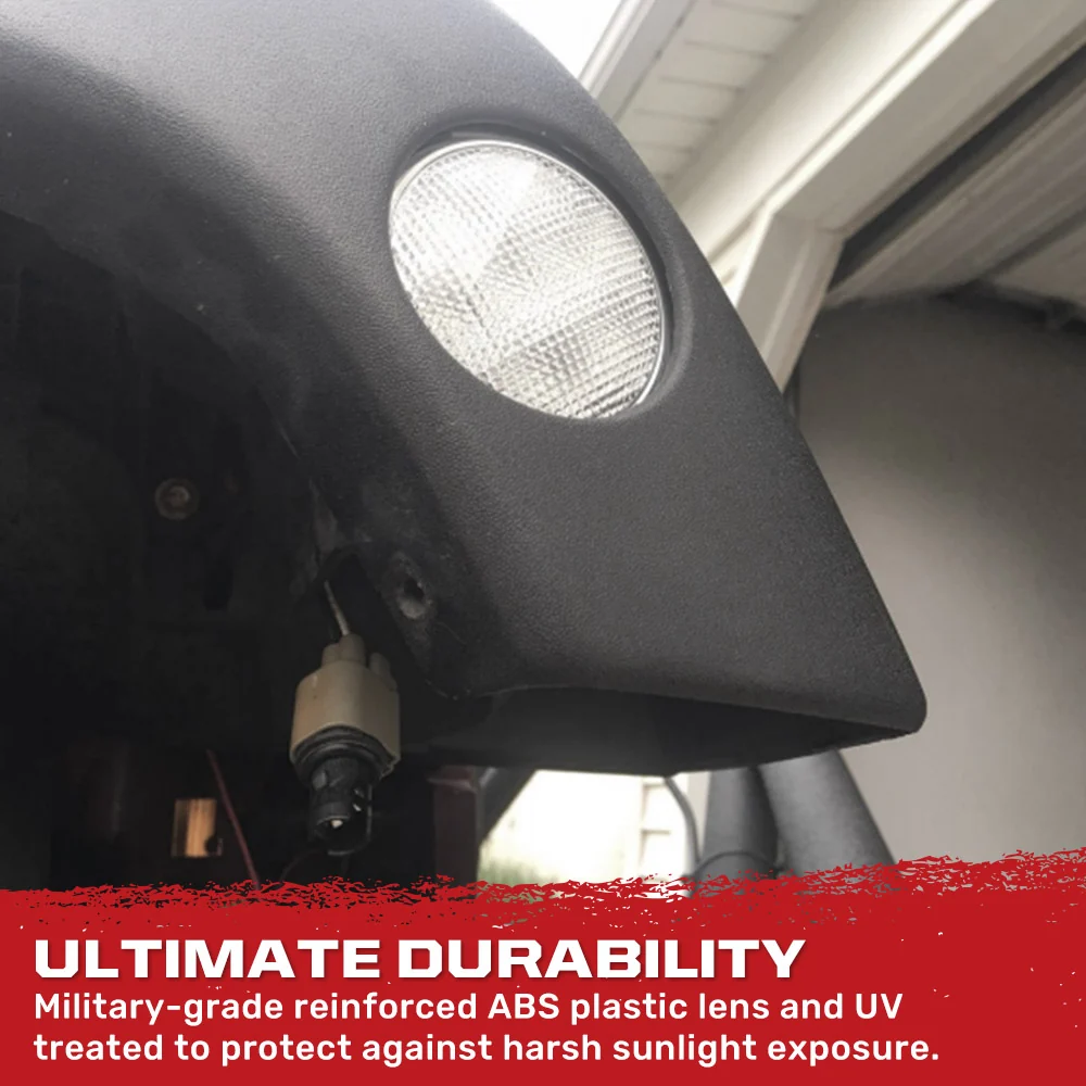 Jeep Wrangler JK 07-18 Ultra Bright Front Round LED Fender Lights - Multiple Options - Image 14