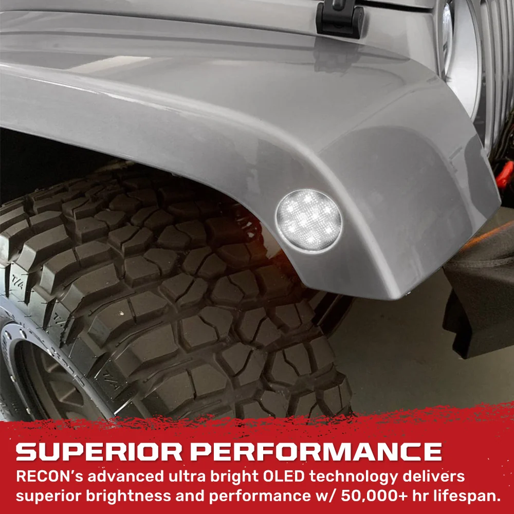 Jeep Wrangler JK 07-18 Ultra Bright Front Round LED Fender Lights - Multiple Options - Image 26