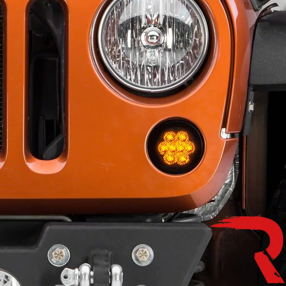 Jeep Wrangler JK 07-18 Ultra Bright Front Round DRL & Turn Signal LED Lights - Multiple Options - Image 9