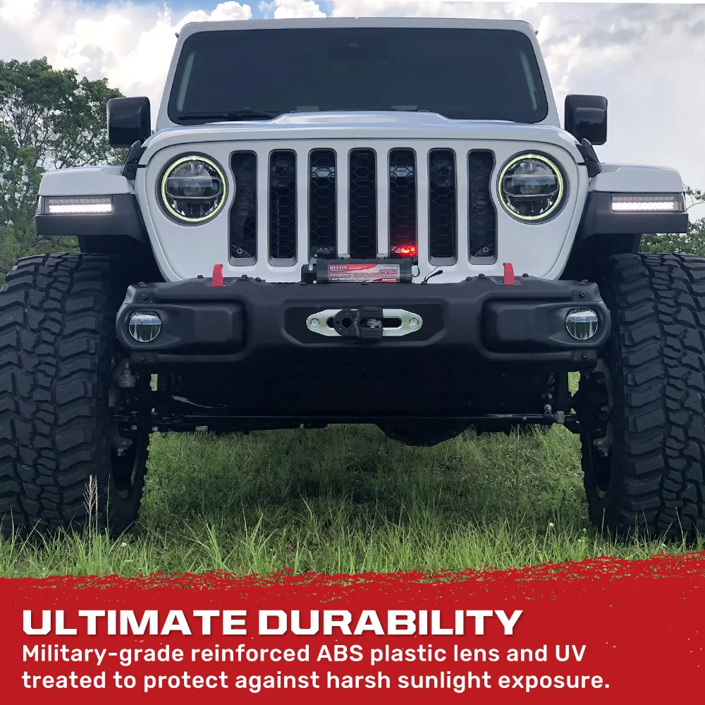 Jeep Wrangler JL 18-25 Ultra Bright White DRL OLED Amber Scanning Switchback Turn Signals Fender Lights (Replaces OEM Halogen) - Multiple Lens - Image 19