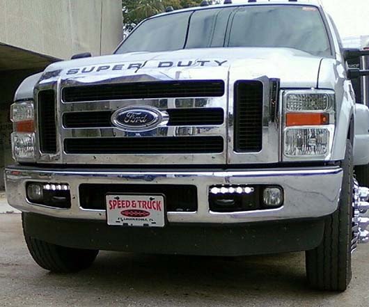 LED Daytime Running Lights Rectangular Housing with Smoked Lens - Image 3