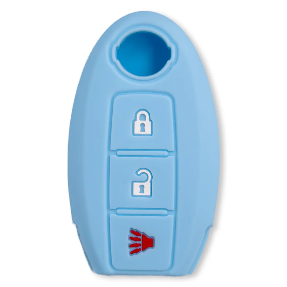 Nissan 16-26 Titan & Frontier 1-Piece 100% Silicone Rubber 3-Button & 4-Button Key Fob Cover - Multiple Colors - Image 35