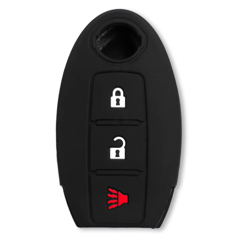 Nissan 16-26 Titan & Frontier 1-Piece 100% Silicone Rubber 3-Button & 4-Button Key Fob Cover - Multiple Colors - Image 4