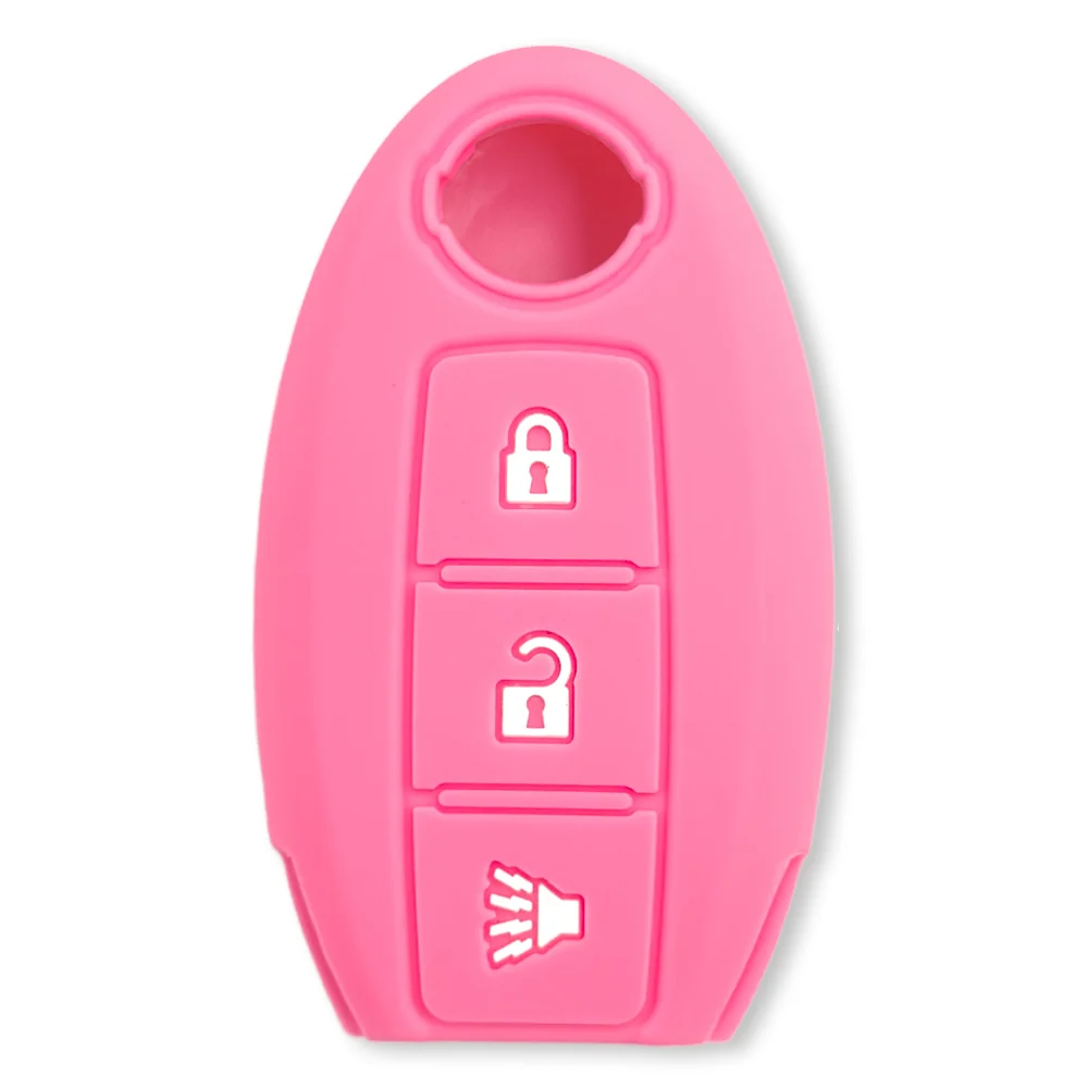 Nissan 16-26 Titan & Frontier 1-Piece 100% Silicone Rubber 3-Button & 4-Button Key Fob Cover - Multiple Colors - Image 44
