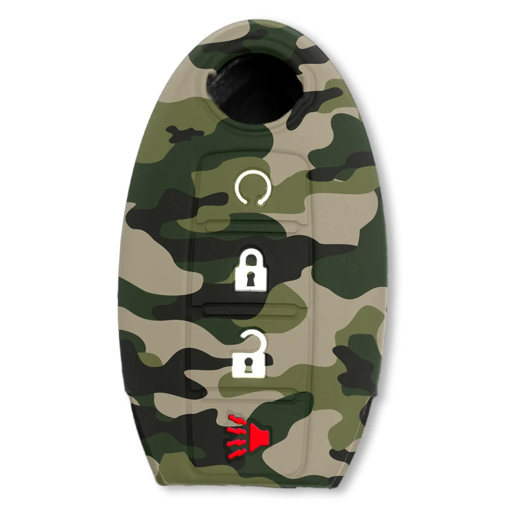 Nissan 16-26 Titan & Frontier 1-Piece 100% Silicone Rubber 3-Button & 4-Button Key Fob Cover - Multiple Colors - Image 85