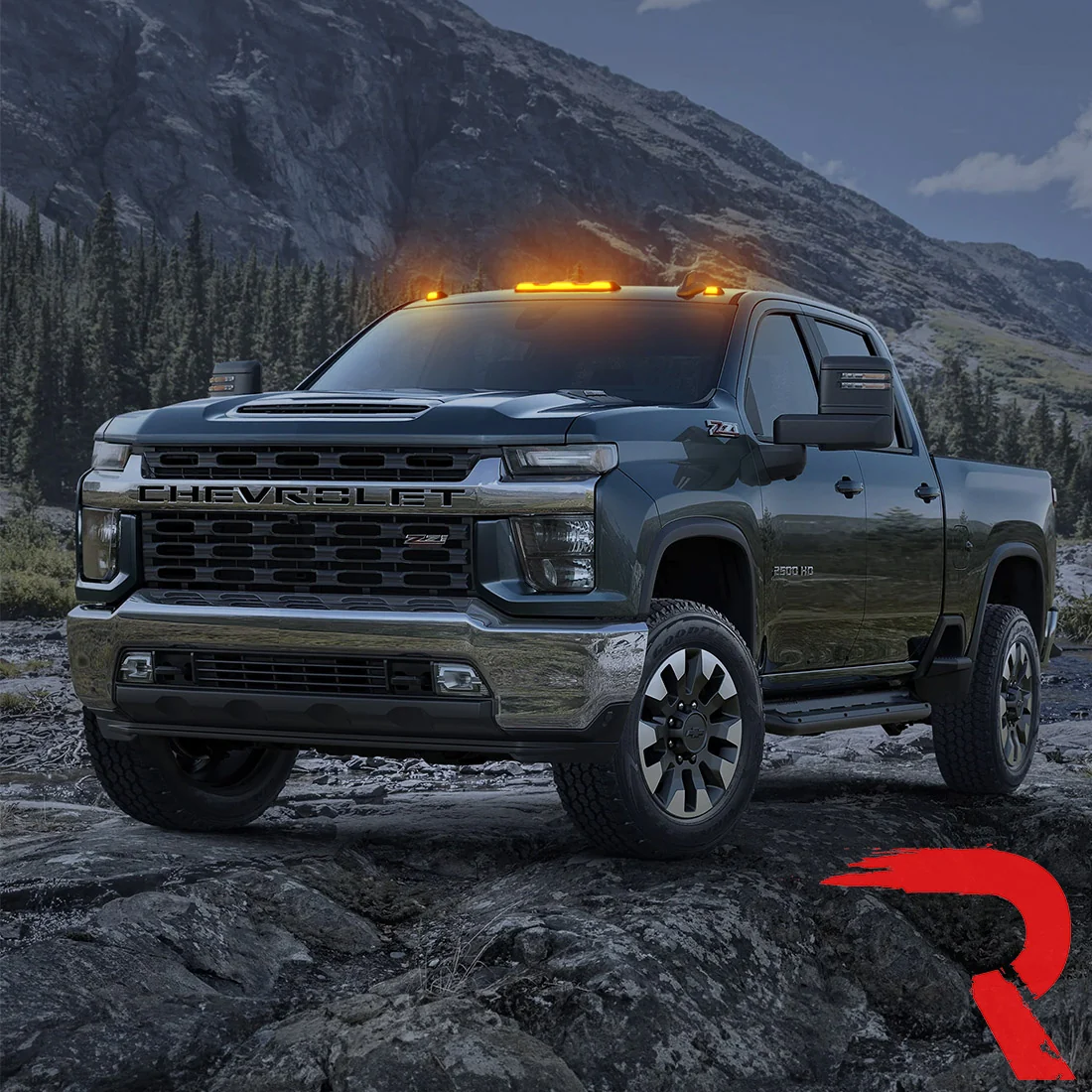 RECON - GMC & Chevy 20-25 (4th Gen) Heavy-Duty 3-Pc Cab Roof Light Set 2-Way Front & Rear Facing Ultra High-Power LED (ATTN: For models that DID NOT come with factory cab roof lights) - Multiple Options - Image 14