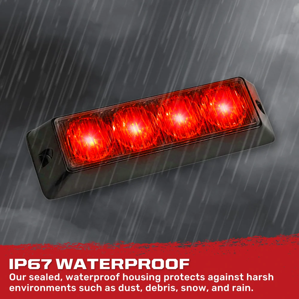 Universal 4-Watt 19 Function 4 LED Emergency Flashing Strobe Light - Multiple Colors - Image 11