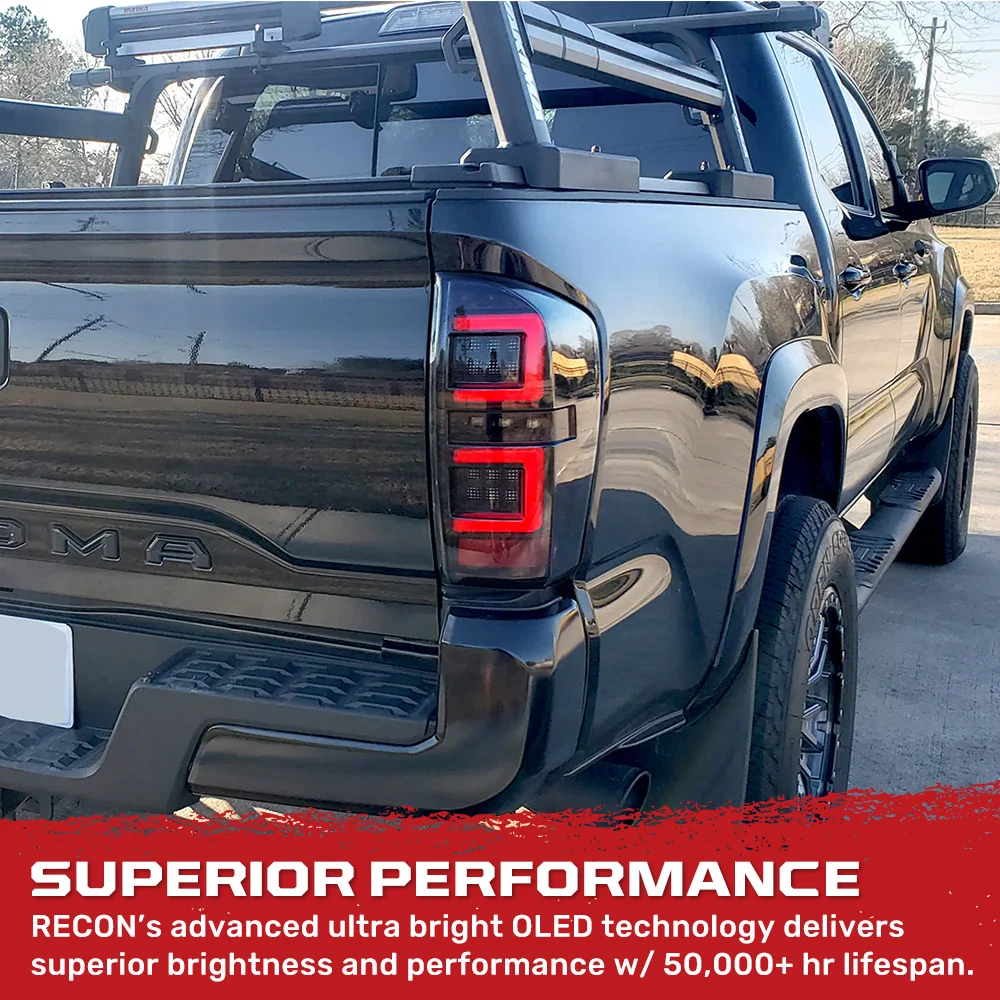 Toyota Tacoma 16-23 (3rd Gen) Ultra Bright OLED Tail Lights - Smoked Lens - Image 5