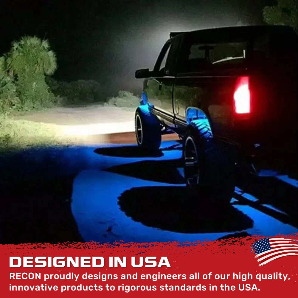 Universal 4-PC Ultra Bright RGB Multicolor CREE LED Underbody Rock Lights Bluetooth Control - Image 9