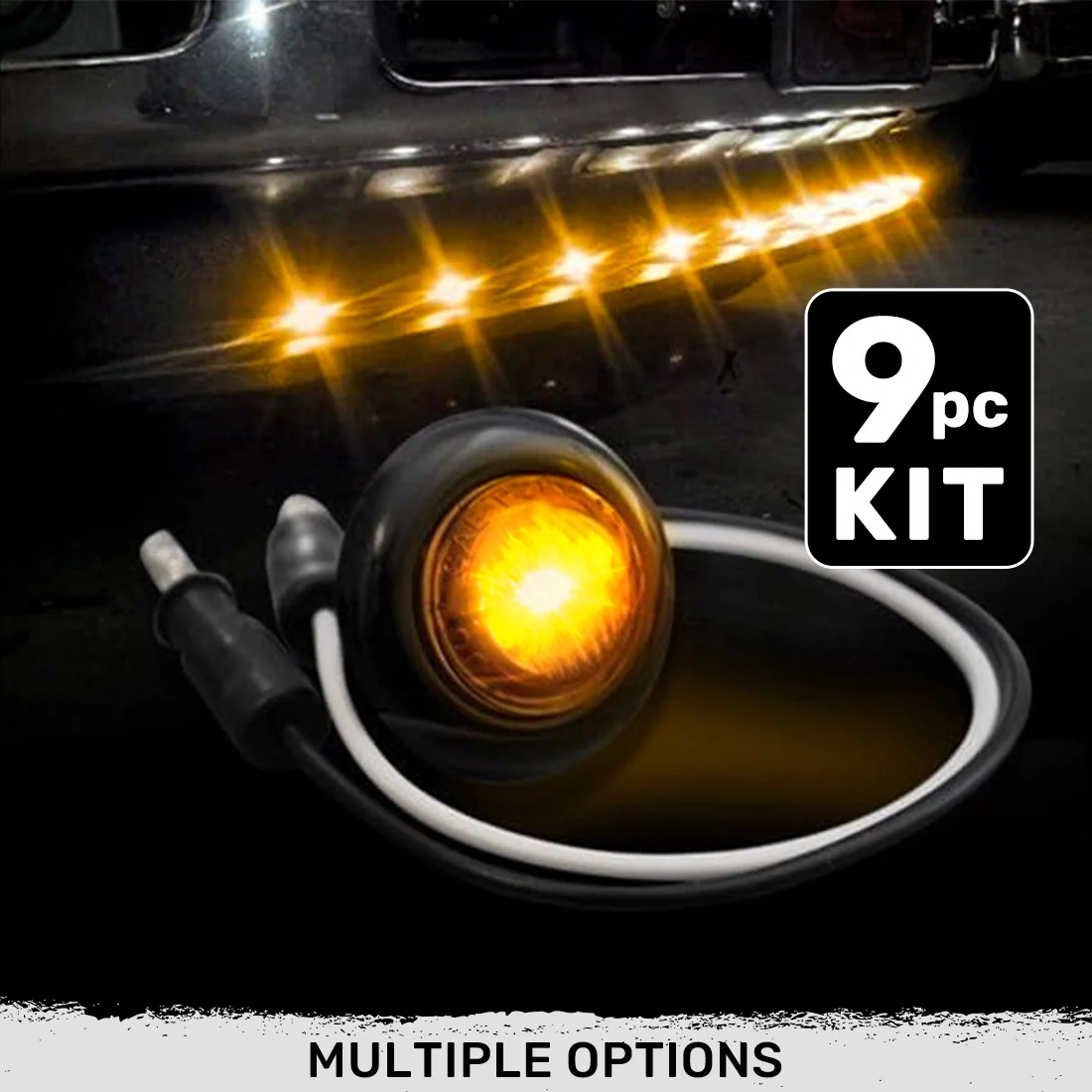 Universal 9-Pc Front Lower Air Dam Ultra Bright LED Light Kit - Multiple Options - Image 12