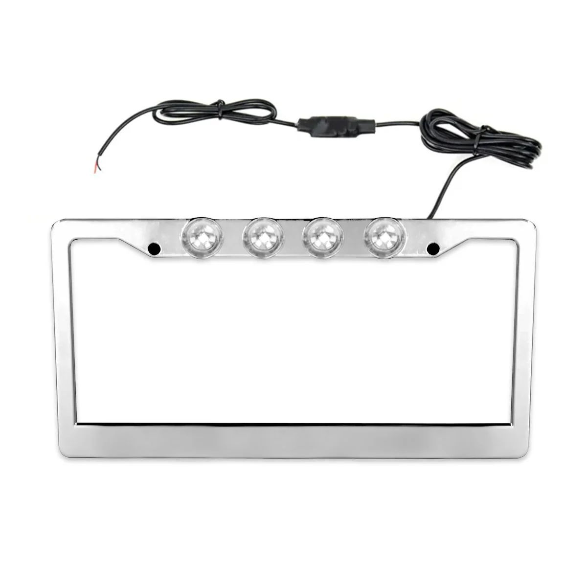 Universal Aluminum Standard U.S License Plate Frame with 4 XML CREE LED Reverse Lights - Multiple Options - Image 7